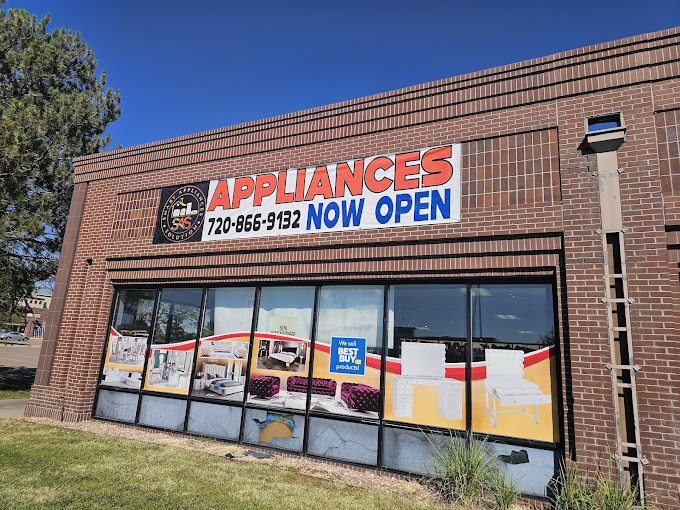 A building with a sign that says appliance's now open